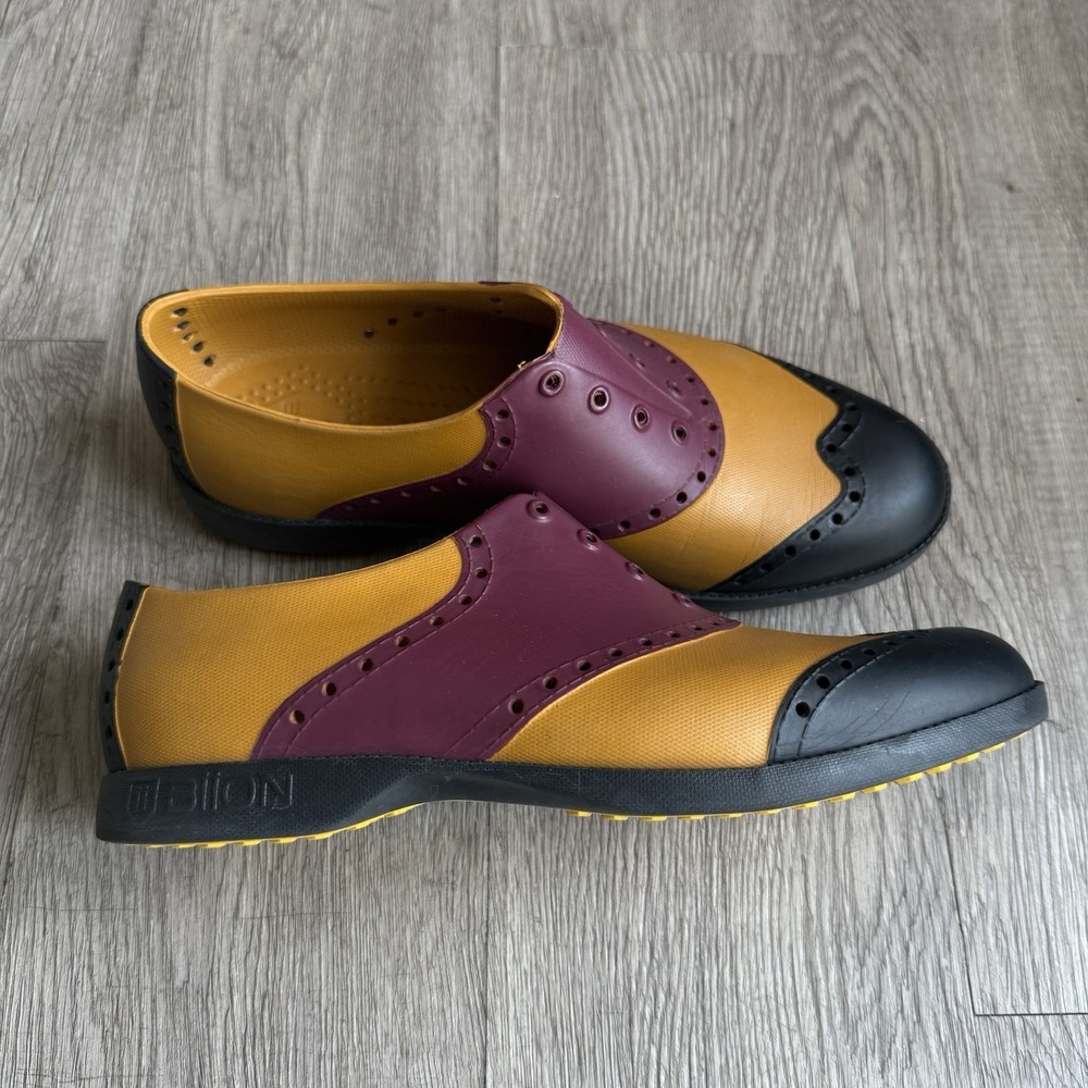 Biion Oxford‎ Rubber Golf Shoes Spikeless Performance EVA Foam Sz Women 9 Men 7